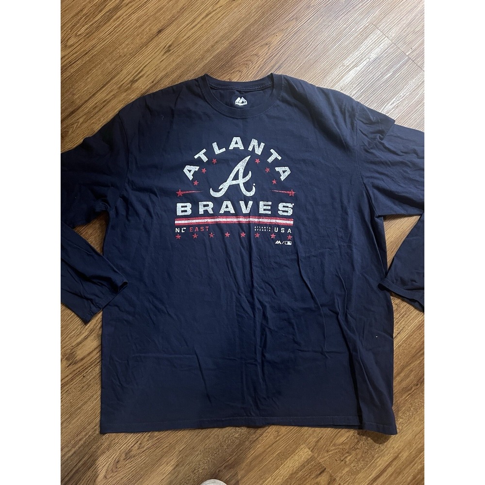 Majestic MLB officially licensed Atlanta‎ Braves long-sleeve t-shirt size XXL